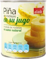 Piña en su jugo en rodajas lata 493 g