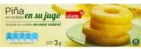 Piña en su jugo en rodajas pack 3 latas 139 g
