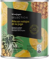 Piña en rodajas en su jugo