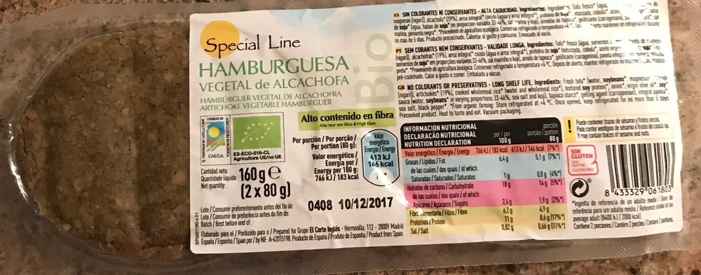 Burger vegetal a l’artichaud