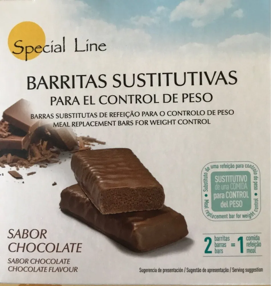 Barritas sustitutivas control de peso sabor chocolate