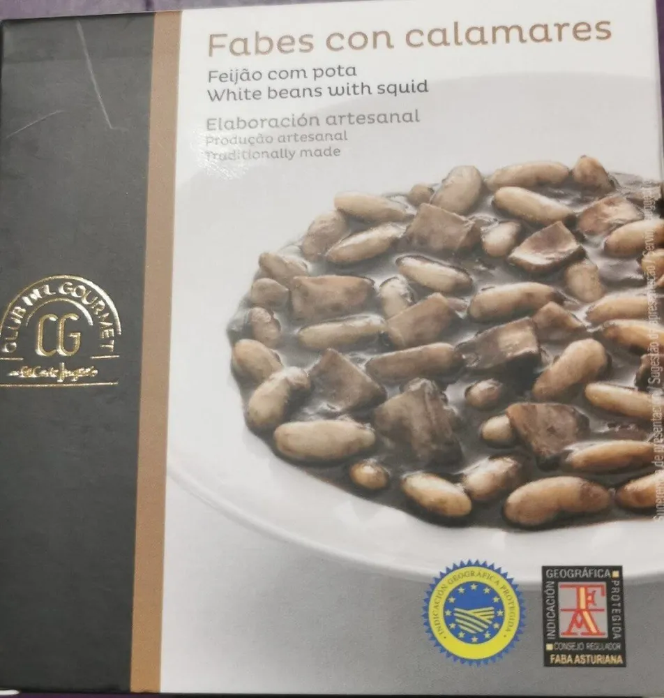 Fabes con calamares