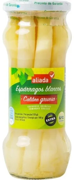 Espárragos blancos gruesos extra