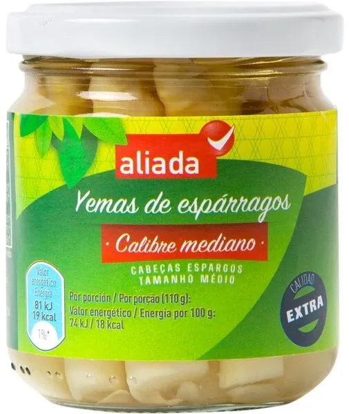 Yemas de espárragos blancos extra