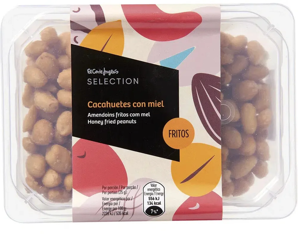 Cacahuetes fritos con miel