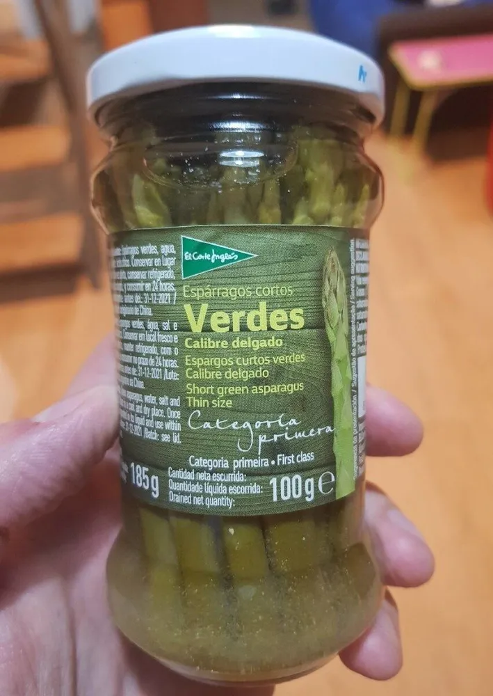 Espárragos cortos verdes