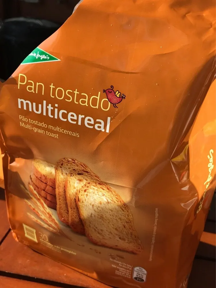 Pan tostado multicereal rebanadas