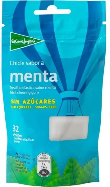 Chicles con sabor a menta sin azúcar y sin gluten