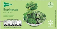 Espinacas cortadas