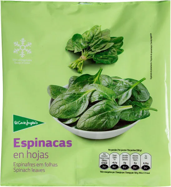 Espinacas hojas