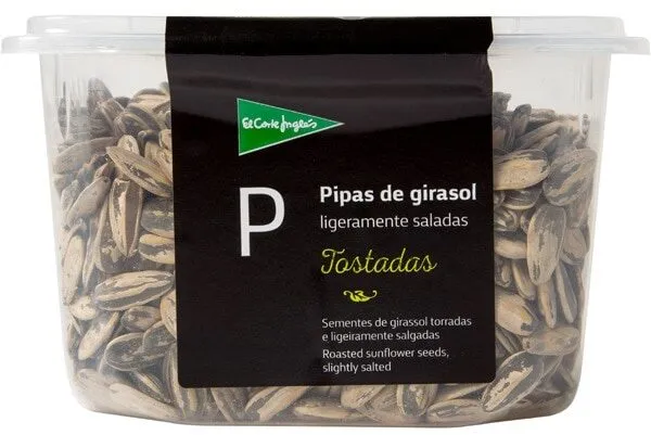 Pipas de girasol ligeramente saladas y tostadas