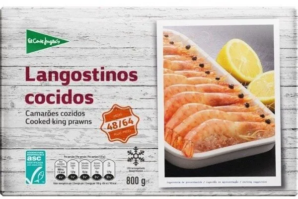 Langostinos cocidos