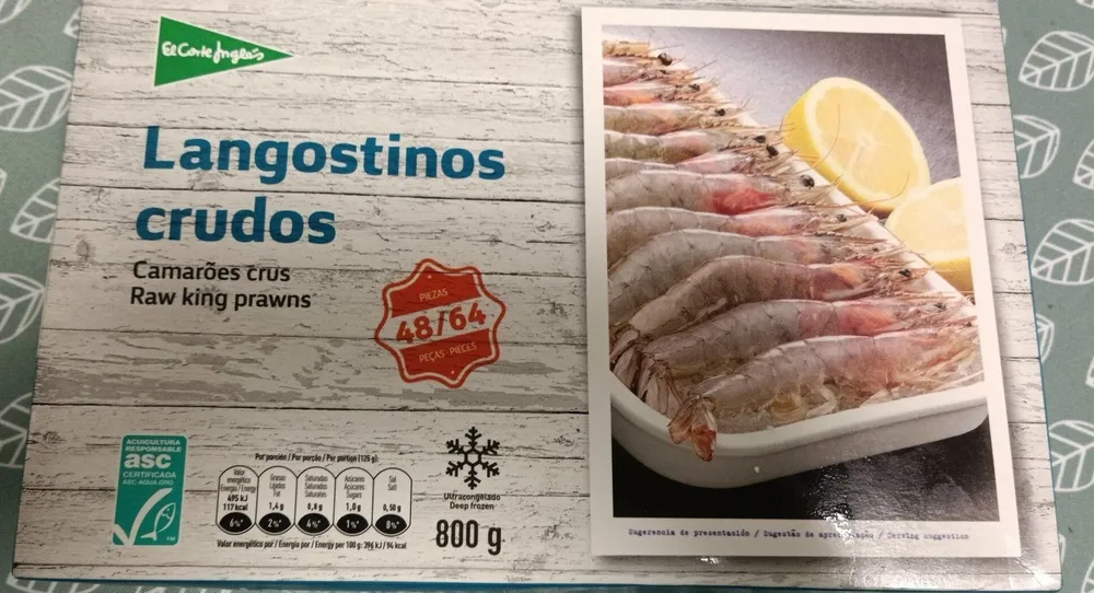 Langostinos crudos