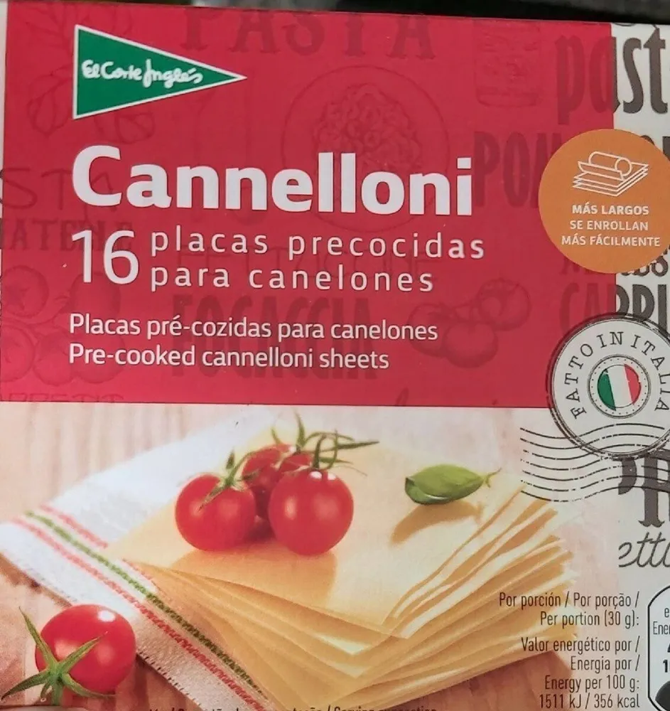 Canelones precocidos placas