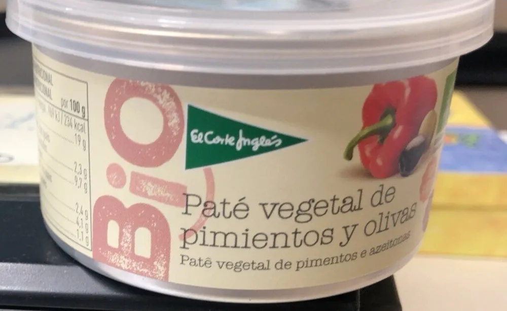 Bio paté vegetal de pimientos y olivas