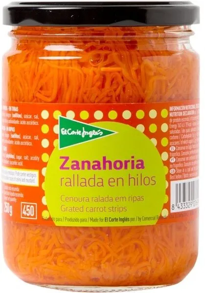 Zanahoria rallada en hilos