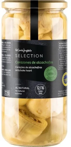 Corazones de alcachofas al natural