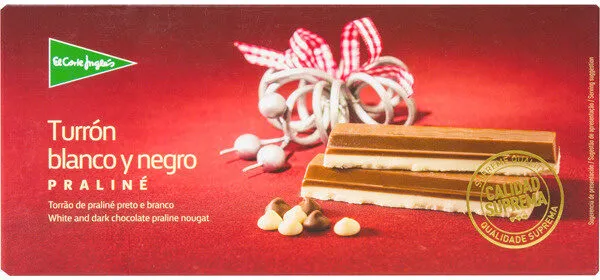 Turrón blanco y negro praliné