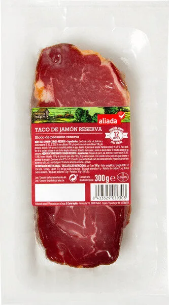 Taco de jamón curado reserva curación mínima meses taco