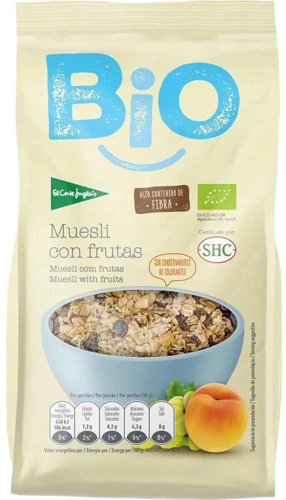 Muesli con frutas ecológico