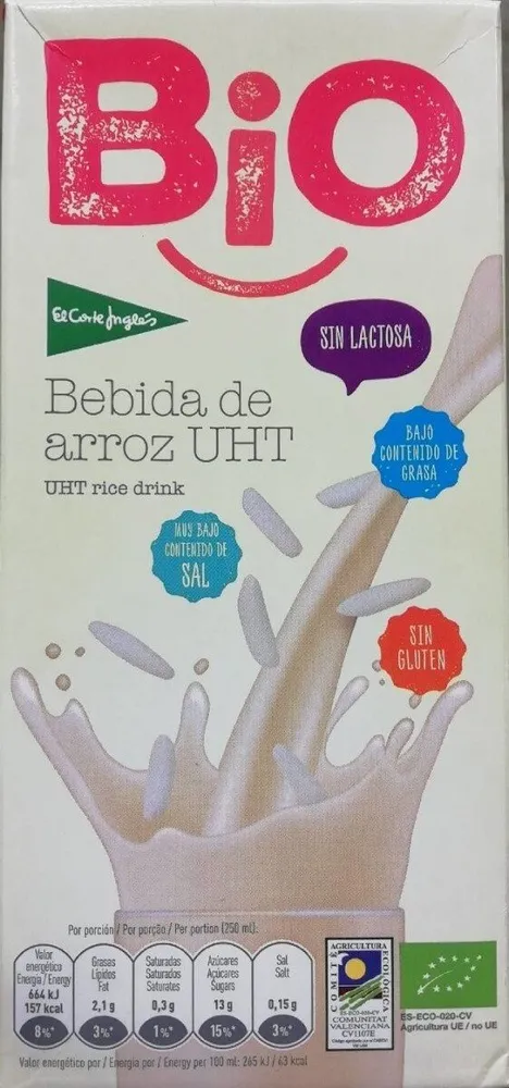 Bio bebida de arroz