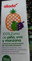 Zumo de piña, uva y manzana