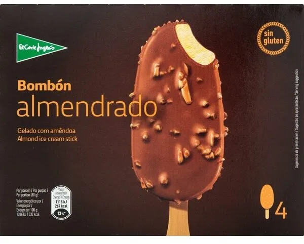 Bombón helado almendrado sin gluten