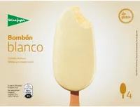 Bombón helado de chocolate blanco