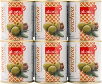 Aceitunas rellenas de anchoa latas