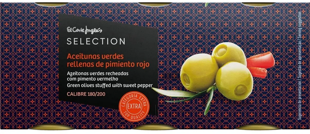 Aceitunas rellenas de pimiento