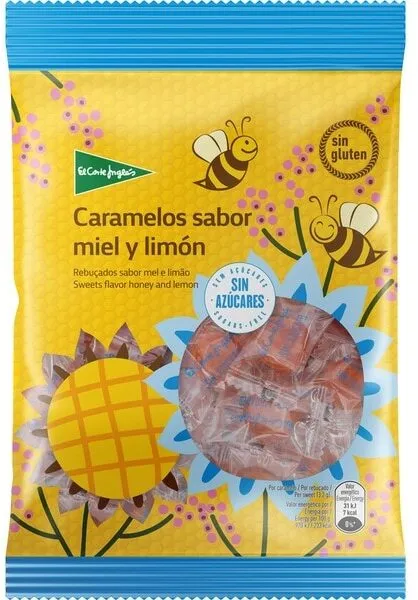 Caramelos duros de miel y limón sin azúcar