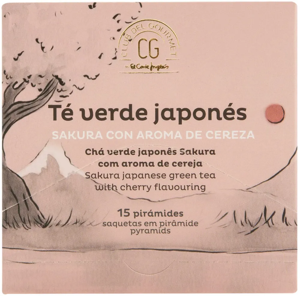 Té verde japonés sakura con aroma a cereza