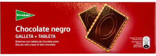 Galletas con tableta de chocolate negro