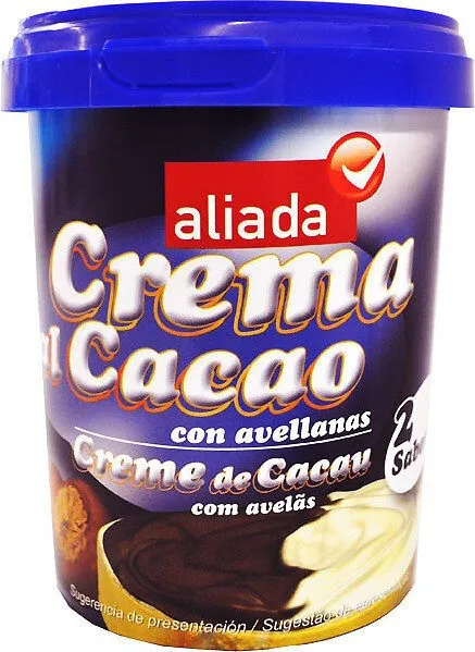 Crema de cacao con avellanas sabores tarro