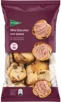 Mini biscotes con pasas