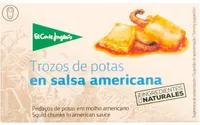 Trozos de potas en salsa americana