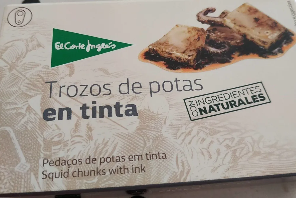 Trozos de potas en tinta