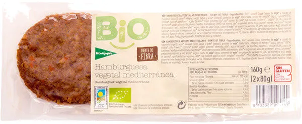 Bio hamburguesa vegetal meditarránea