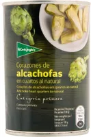 Corazones de alcachofas cuartos al natural