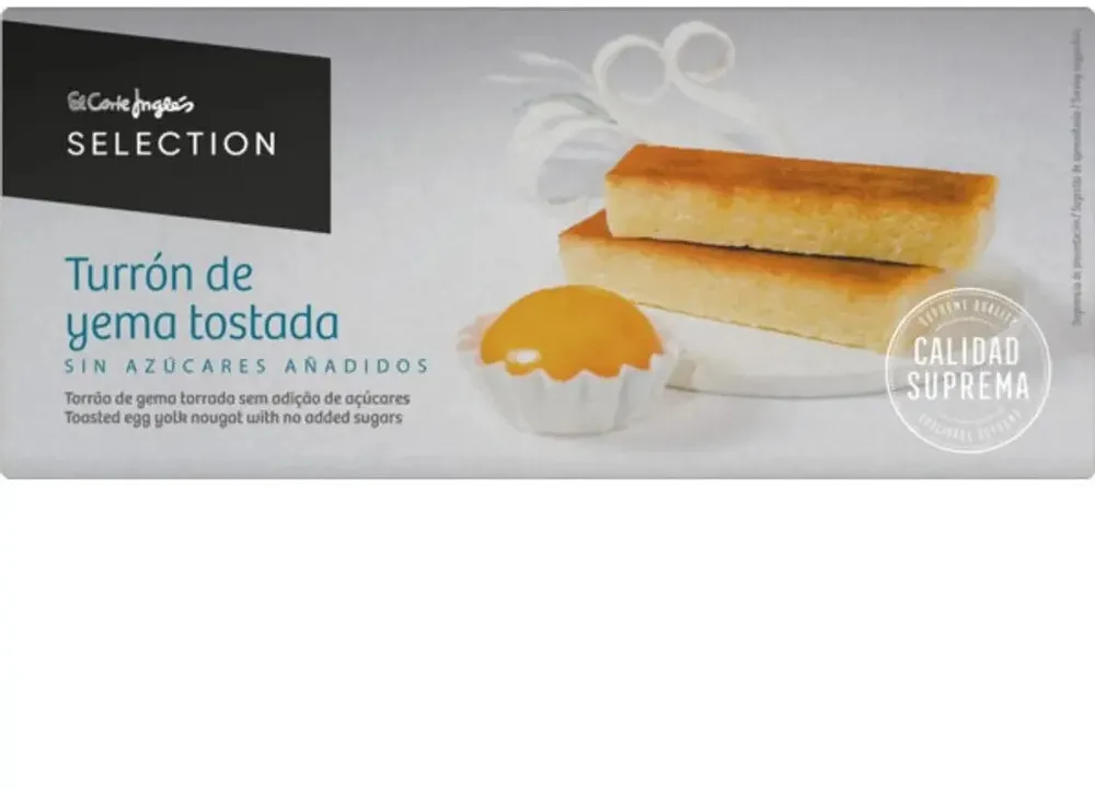 Turrón de yema tostada sin azúcares