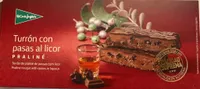 Turrón con pasas al licor praliné