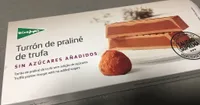 Turrón de praliné de trufa sin azúcares