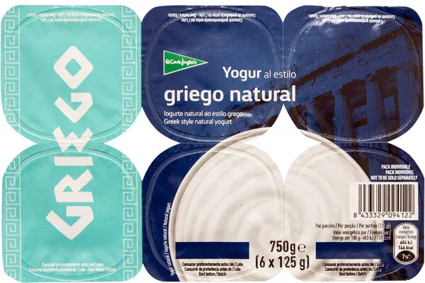 Yogur al estilo griego natural