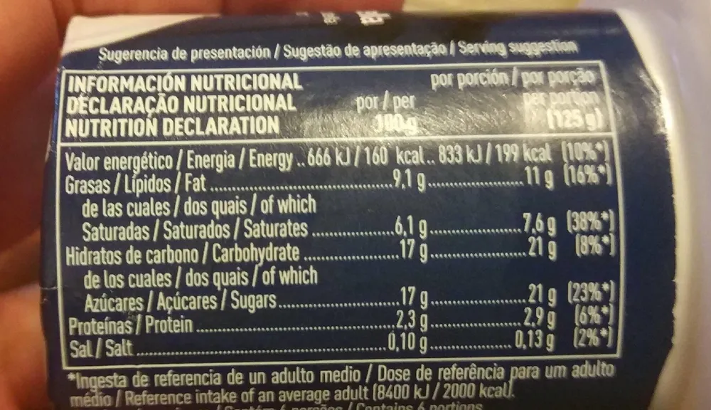 Yogur griego stracciatella