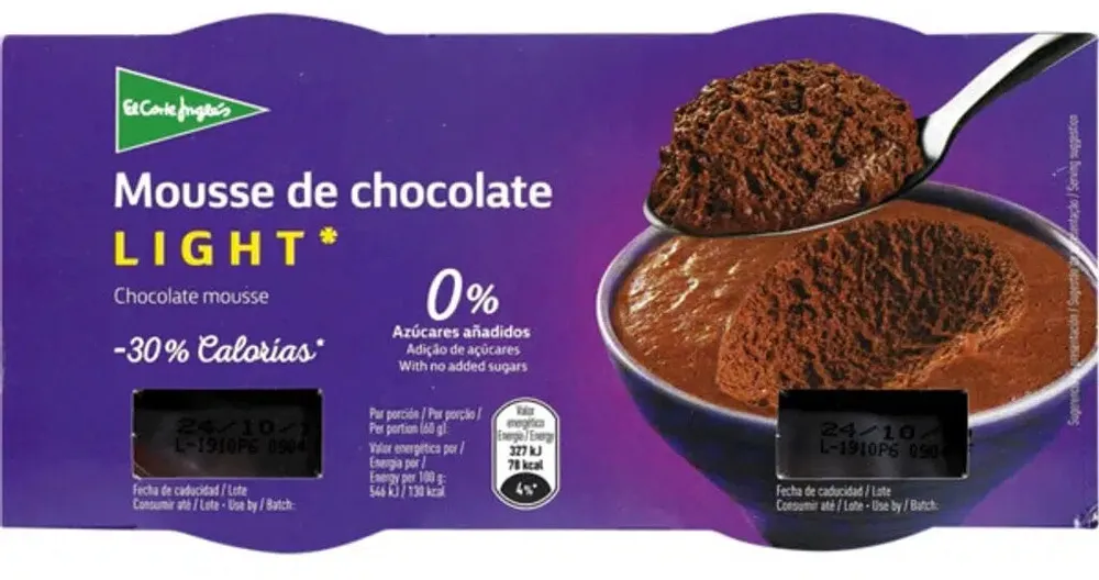 Mousse de chocolate light 0%