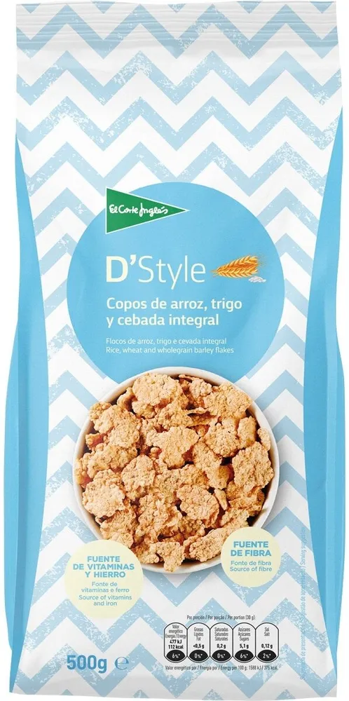 D'style copos tostados de arroz y trigo integral