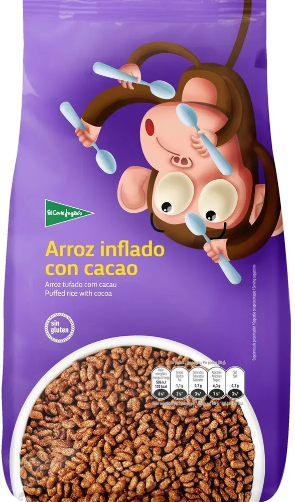 Arroz inflado con cacao