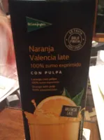 Zumo de naranja Valencia Late con pulpa