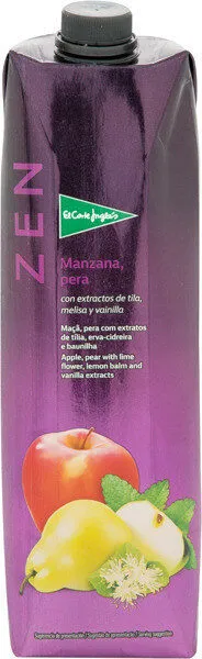 Zen bebida refrescante de zumo de manzana y pera