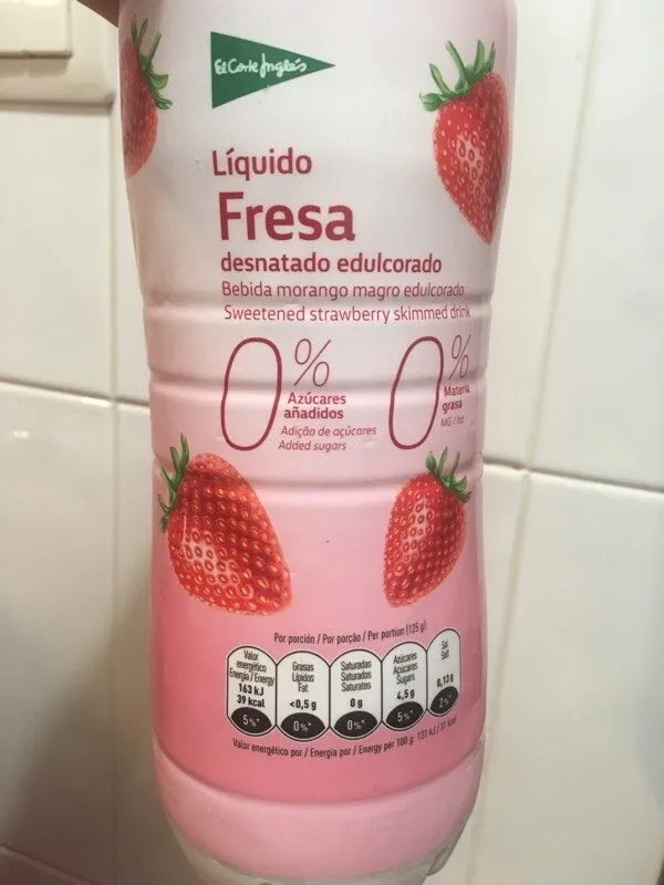 Yogur líquido fresa 0%